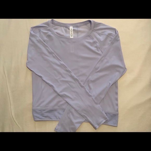 Lululemon Stripe In Stride LS (Serene Blue) - Picture 1 of 2